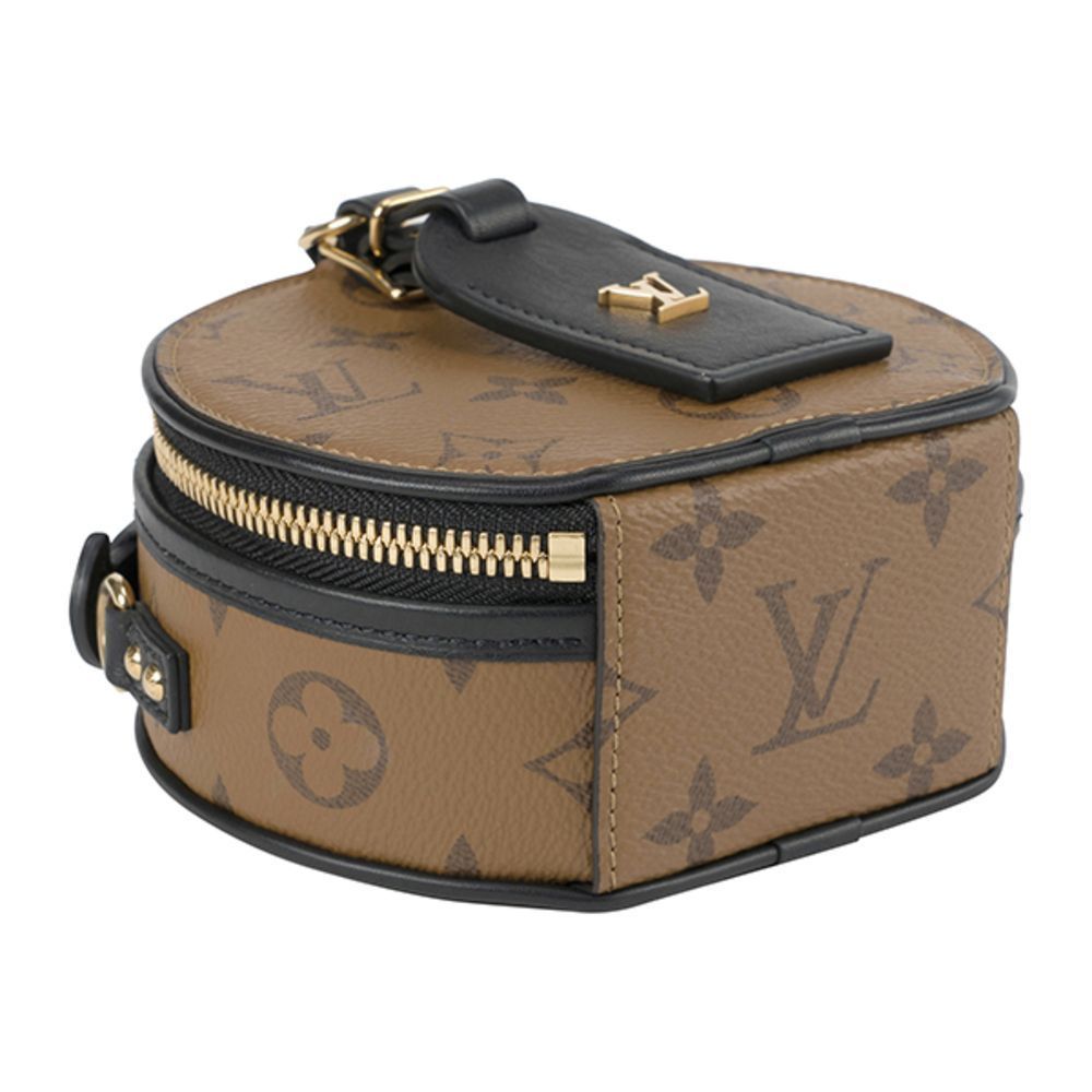 Louis Vuitton Reverse Monogram Boite Chapeau Souple Canvas Shoulder Bag Brown - Picture 3 of 8